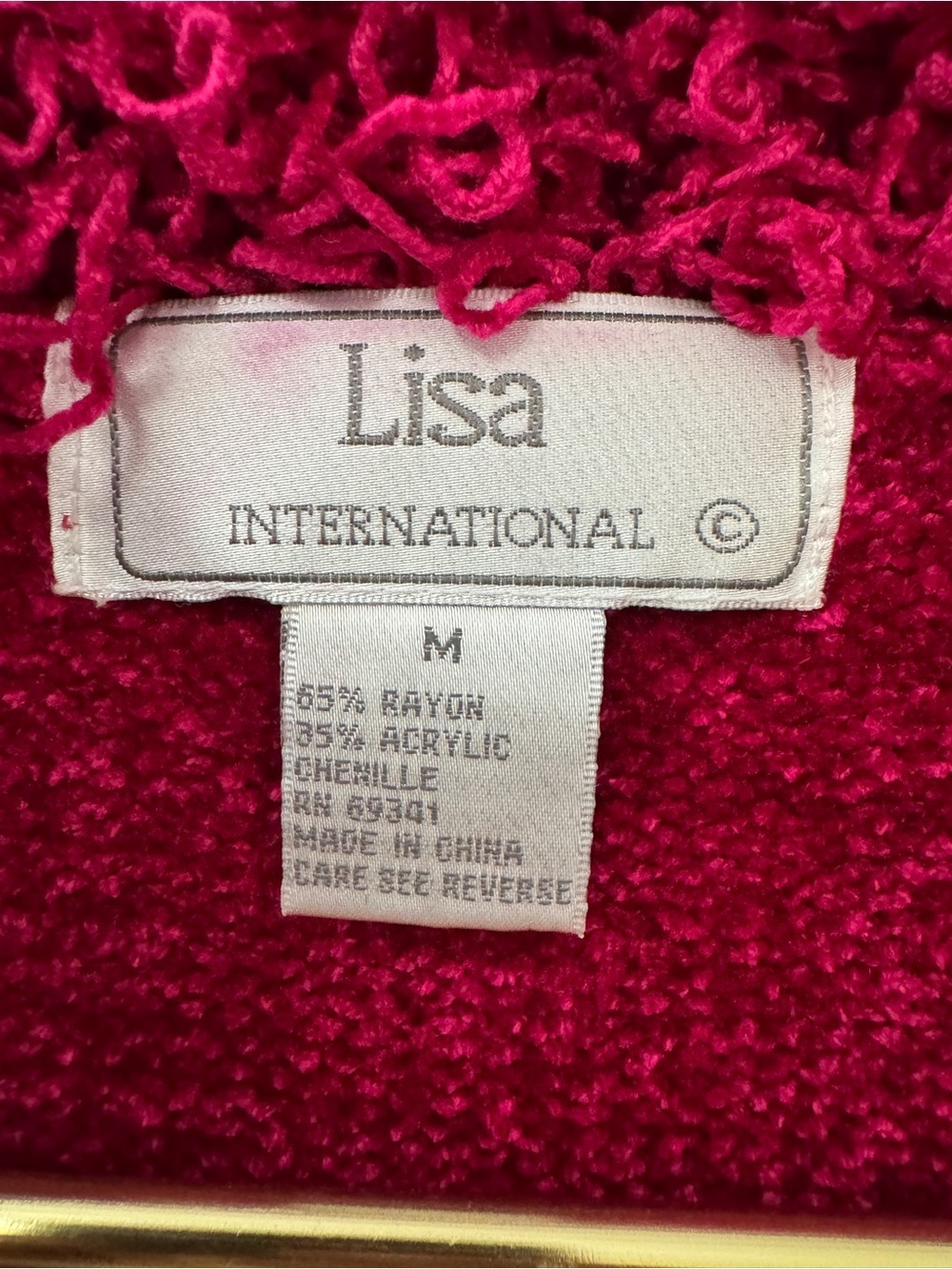 Lisa International Women's Zip-Front Jacket - Raspberry Medium - Picture 5 of 6